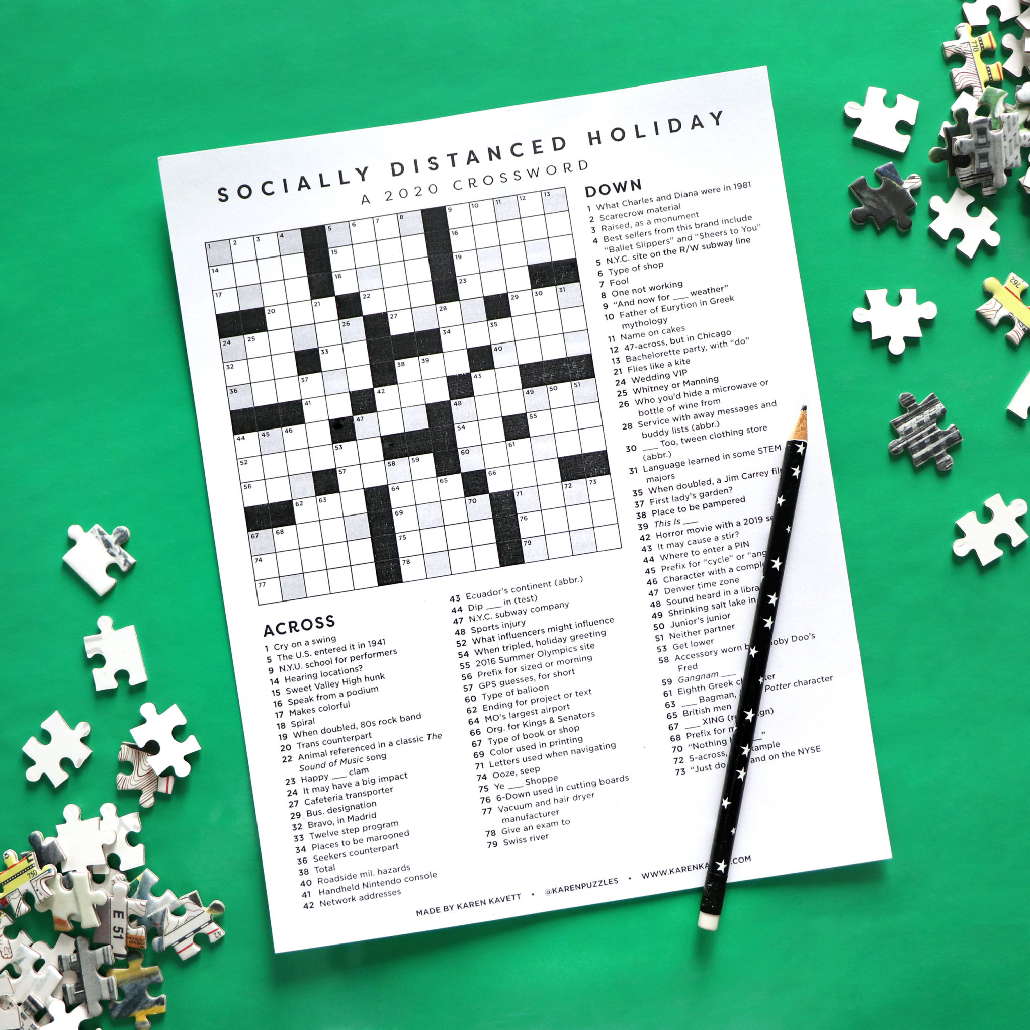 2020 Christmas Crossword - Karen Kavett inside Christmas Party Nyt Crossword