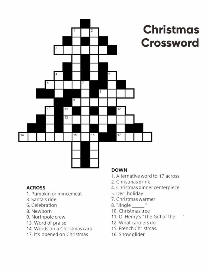Words on a Christmas Card Crossword Words on a Christmas Card Crossword