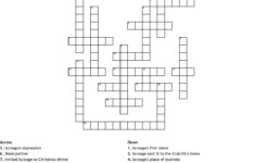 A Christmas Carol Crossword Printable intended for Christmas Carol Starter Crossword