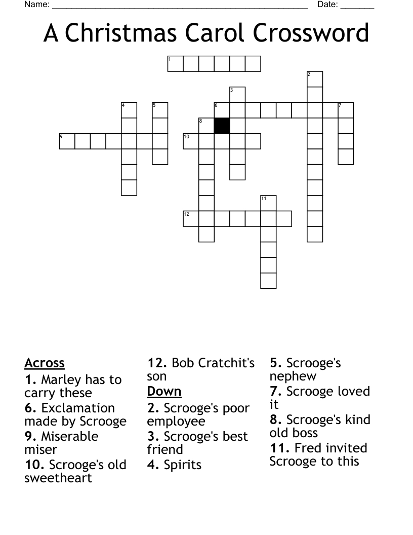 a christmas carol crossword wordmint intended for a christmas carol crossword printable A Christmas Carol Crossword - Wordmint intended for A Christmas Carol Crossword Printable