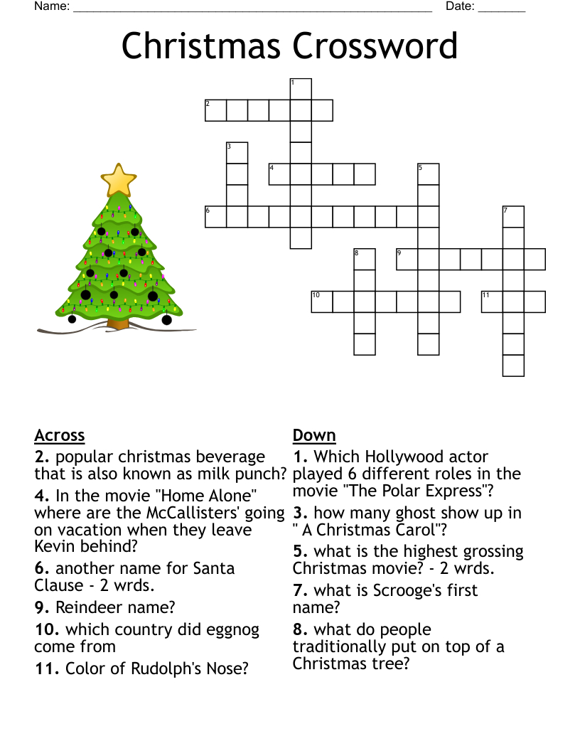 A Christmas Carol Crossword - Wordmint pertaining to Popular Christmas Carol Crossword
