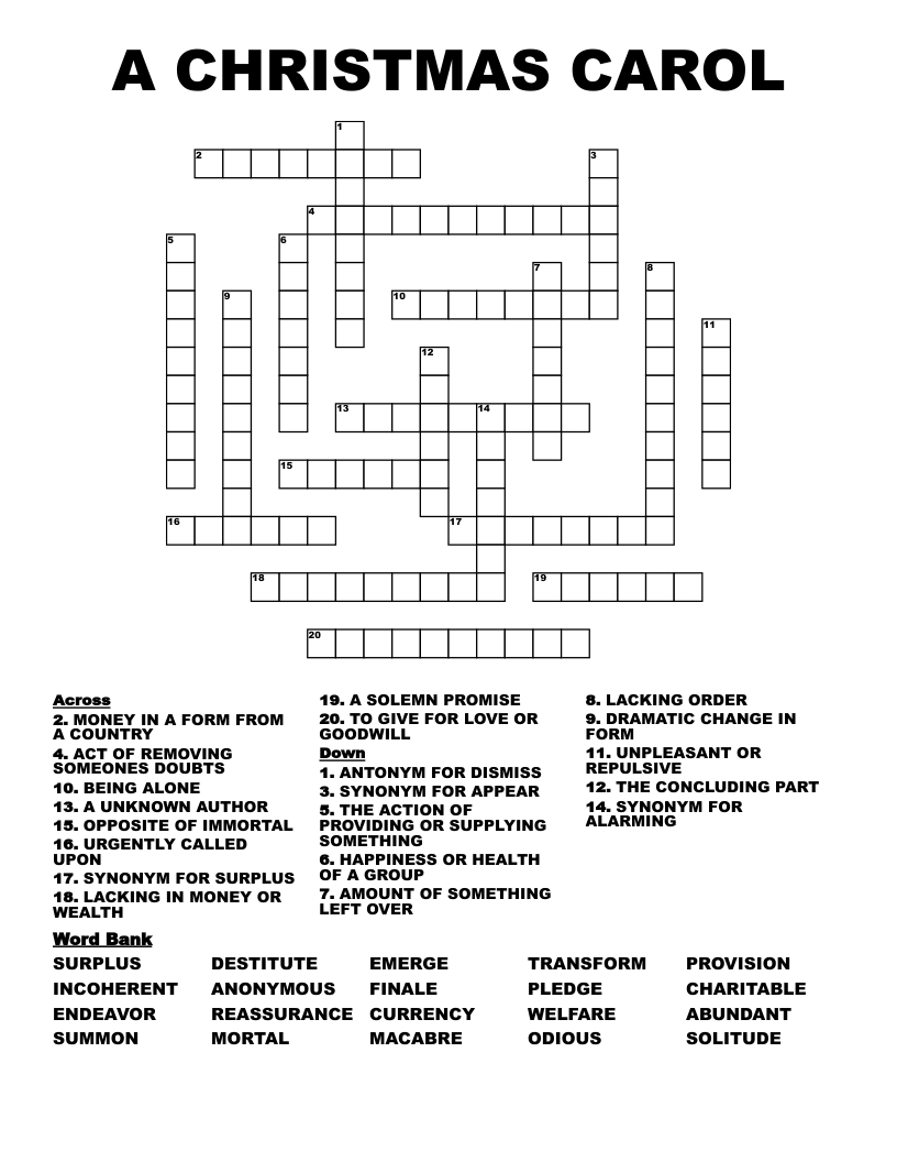 a christmas carol crossword wordmint with regard to christmas carols crossword clue A Christmas Carol Crossword - Wordmint with regard to Christmas Carols Crossword Clue