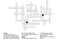 A Christmas Carol Crossword - Wordmint within Christmas Carol Start Crossword