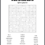 A Christmas Carol Word Search With German Christmas Carol Crossword