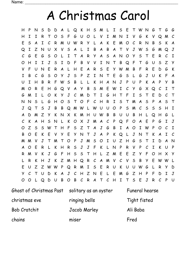 a christmas carol word search wordmint throughout miser in a christmas carol crossword clue A Christmas Carol Word Search - Wordmint throughout Miser in a Christmas Carol Crossword Clue