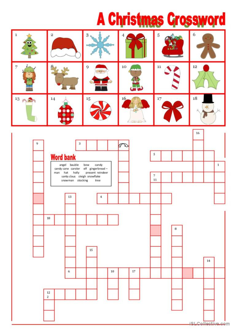 a christmas crossword with word ban english esl worksheets pdf doc with christmas crossword with word bank A Christmas Crossword With Word Ban…: English Esl Worksheets Pdf & Doc with Christmas Crossword With Word Bank