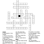 A Christmas Crossword   Wordmint Inside Christmas Crossword Answer Key