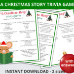 A Christmas Story Trivia, Christmas Trivia, Holiday Party Game Inside A Christmas Story Best Lines Crossword Answers