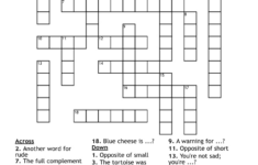 Adjective Crossword - Wordmint with regard to Adjective with Christmas Crossword Clue