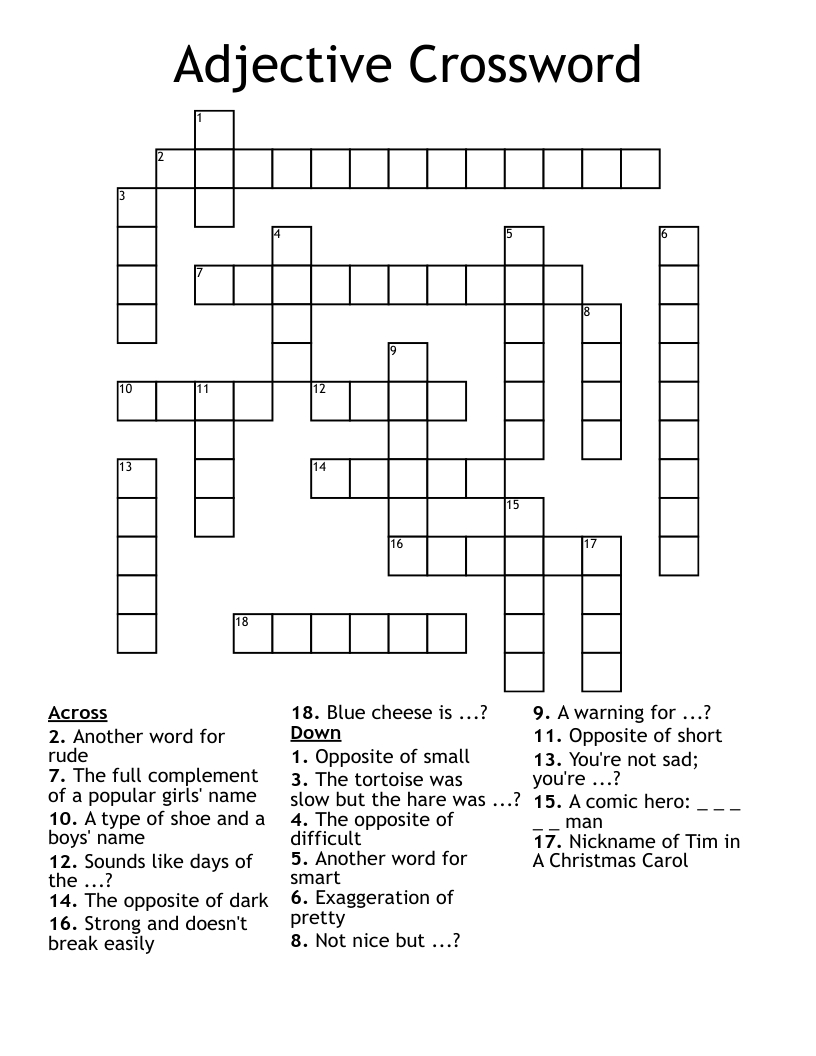 adjective crossword wordmint with regard to adjective with christmas crossword clue Adjective Crossword - Wordmint with regard to Adjective with Christmas Crossword Clue