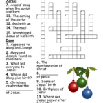Advent/Christmas Crossword   Wordmint In Christian Christmas Crossword Puzzle Printable
