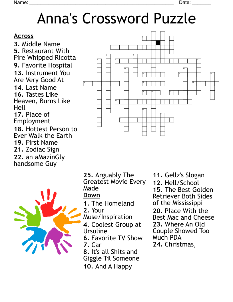annas crossword puzzle wordmint in last christmas group crossword Anna'S Crossword Puzzle - Wordmint in Last Christmas Group Crossword