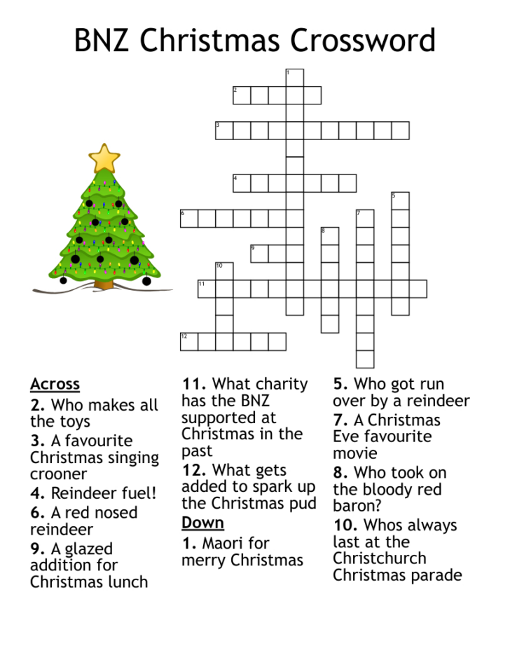 Giant Christmas Crossword Puzzle Giant Christmas Crossword Puzzle