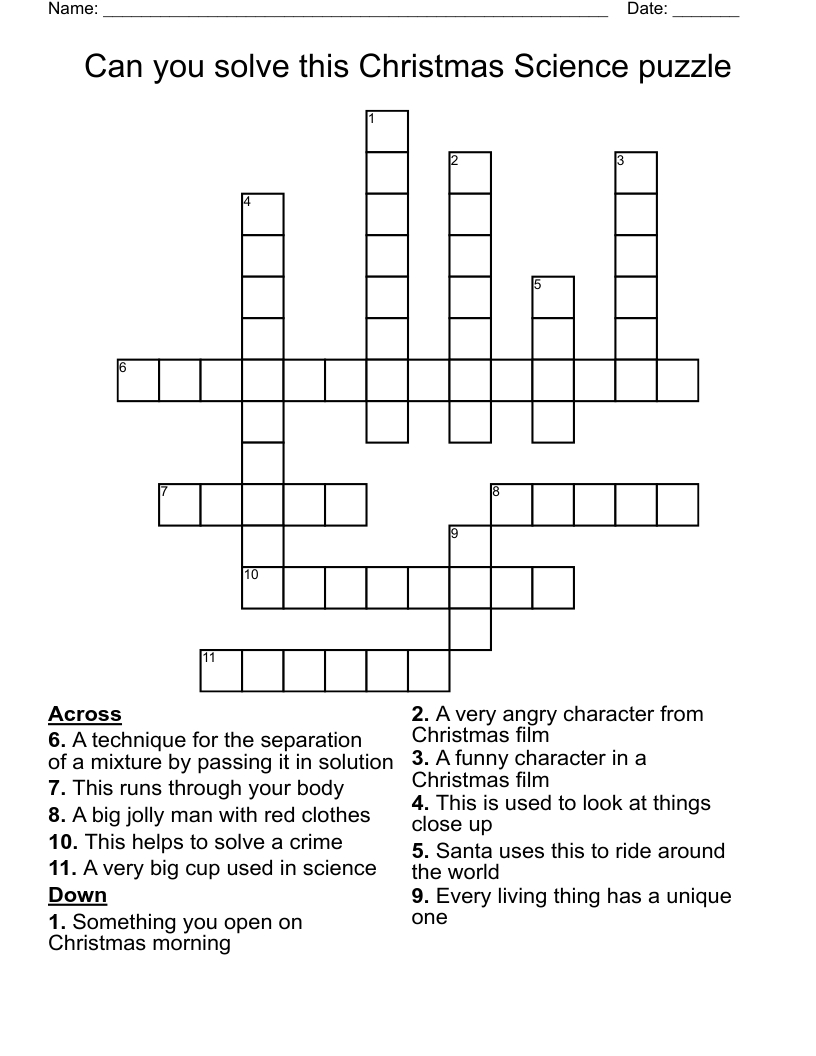can you solve this christmas science puzzle crossword wordmint pertaining to the science of christmas crossword answers Can You Solve This Christmas Science Puzzle Crossword - Wordmint pertaining to The Science of Christmas Crossword Answers