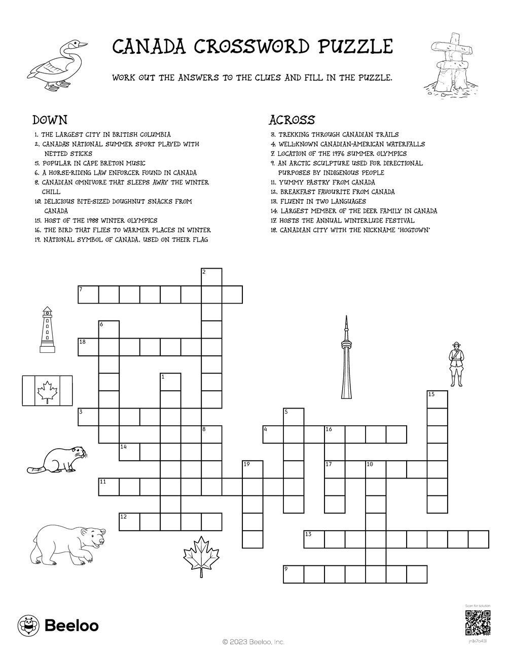 canada crossword puzzle beeloo printable crafts and activities for christmas warmer crossword clue Canada Crossword Puzzle • Beeloo Printable Crafts And Activities for Christmas Warmer Crossword Clue