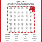 Candy Cane Word Search   Christmas Puzzles Pertaining To Christmas Candy Shape Crossword