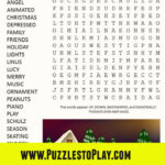Charlie Brown Christmas Word Search With A Brown Christmas Crossword