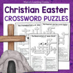 Christian Easter Crossword Puzzle Packet   Mamas Learning Corner Throughout Easter Or Passover But Not Christmas Crossword