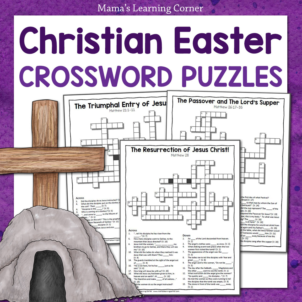 christian easter crossword puzzle packet mamas learning corner throughout easter or passover but not christmas crossword Christian Easter Crossword Puzzle Packet - Mamas Learning Corner throughout Easter or Passover But Not Christmas Crossword