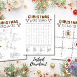Christmas Activity Bundle, Instant Download, Word Search Throughout Christmas Tree Glitter Crossword Clue