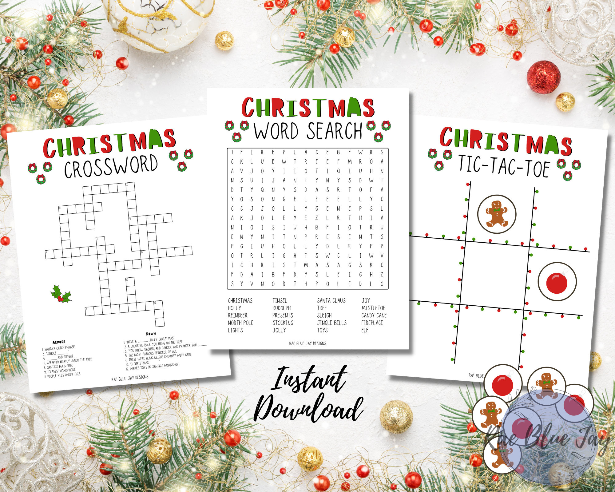 christmas activity bundle instant download word search throughout christmas tree glitter crossword clue Christmas Activity Bundle, Instant Download, Word Search throughout Christmas Tree Glitter Crossword Clue