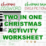 Christmas Activity Sheet For Children, Fun Christmas Activity Inside Eggy Christmas Drink Crossword