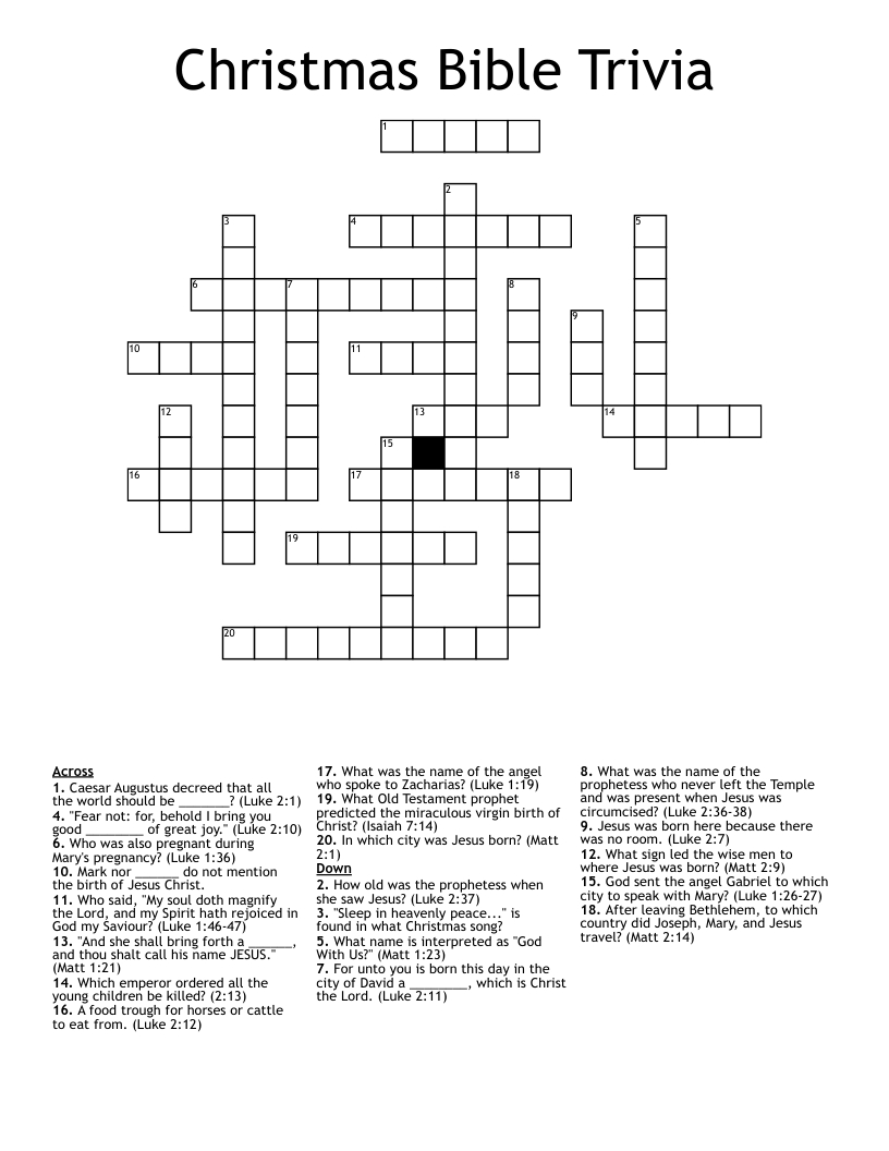 christmas bible trivia crossword wordmint inside christmas bible crossword puzzle Christmas Bible Trivia Crossword - Wordmint inside Christmas Bible Crossword Puzzle