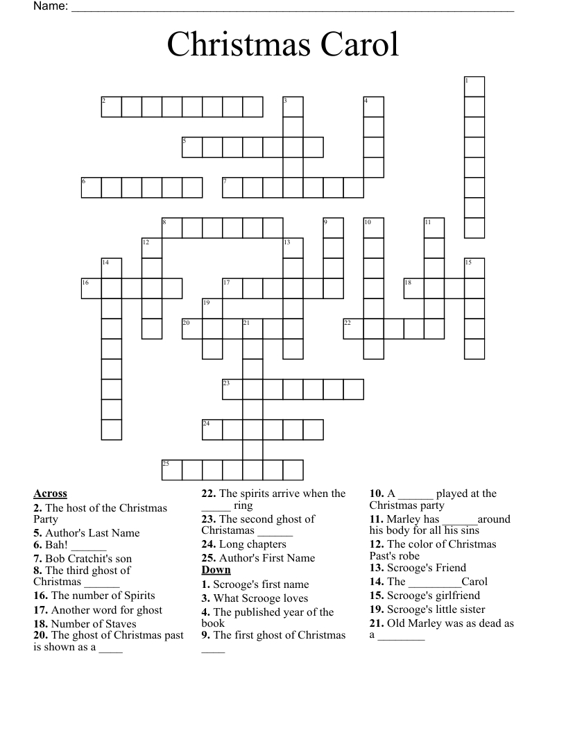christmas carol crossword wordmint throughout christmas carol crossword clue Christmas Carol Crossword - Wordmint throughout Christmas Carol Crossword Clue