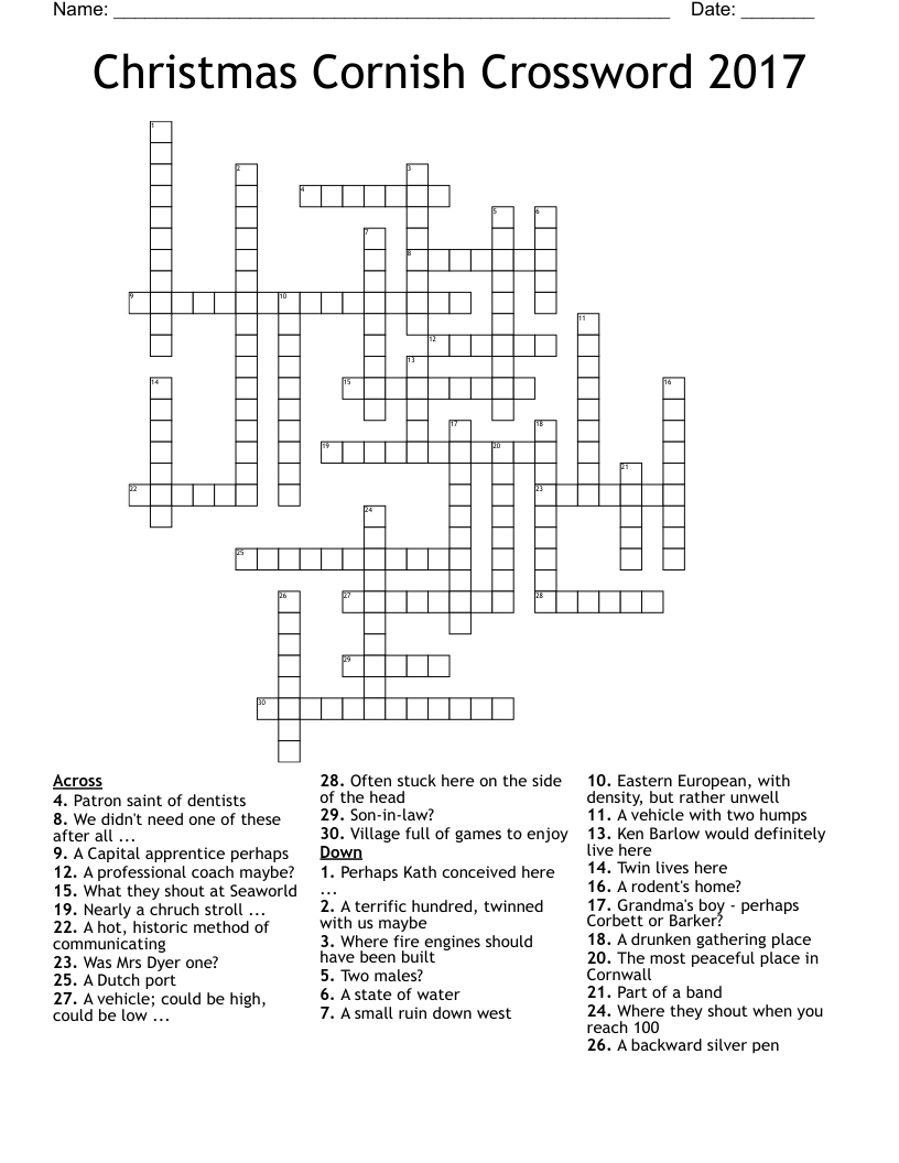 christmas cornish crossword 2017 wordmint with home for christmas break perhaps crossword clue Christmas Cornish Crossword 2017 - Wordmint with Home For Christmas Break Perhaps Crossword Clue