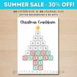 Christmas Countdown Activities   Etsy In Christmas Dinner Centerpiece Crossword 3 Letters