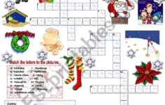 Christmas Crossword (05.12.2008) – Esl Worksheetemila regarding Christmas Crossword And Answers
