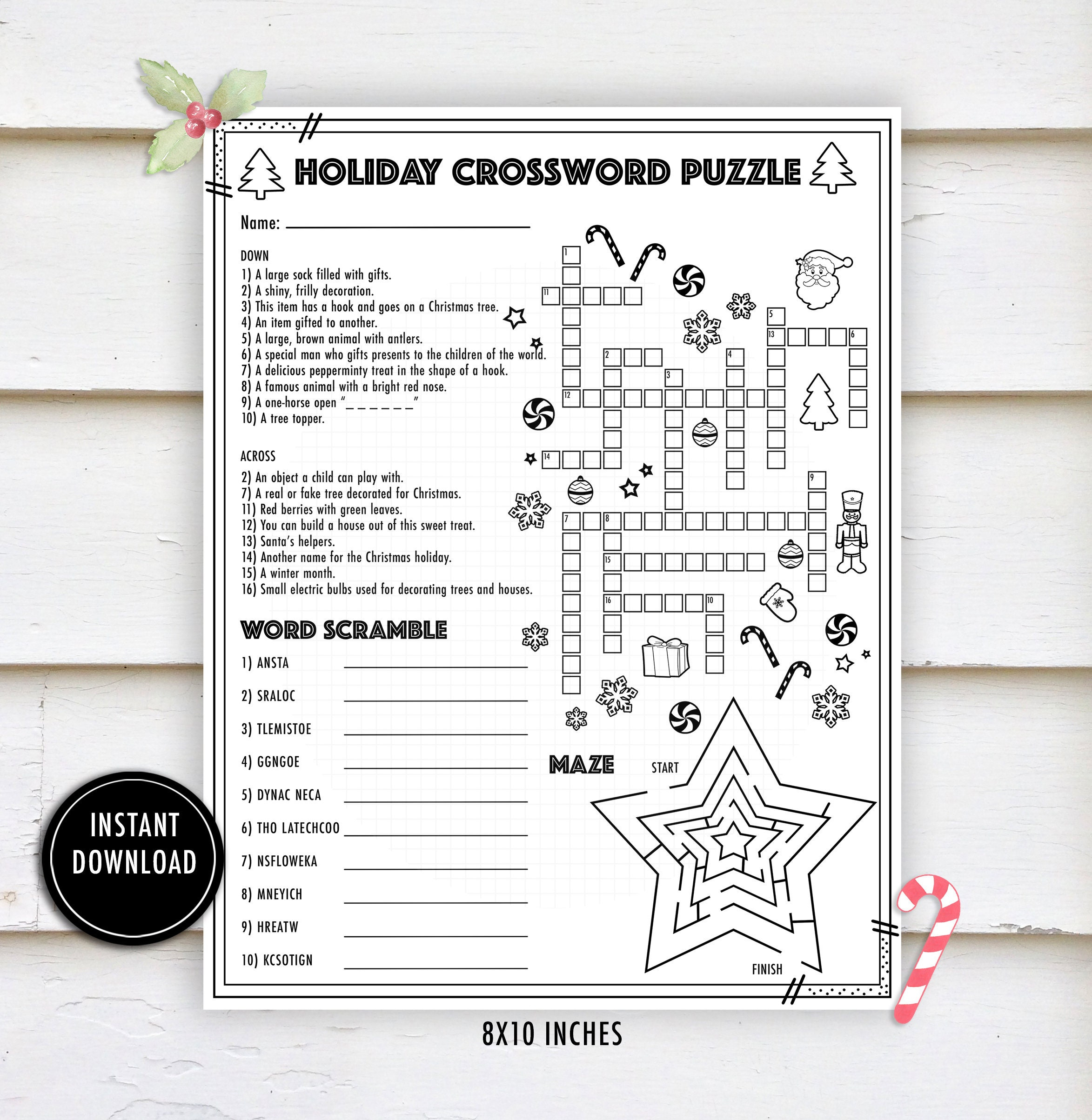 christmas crossword activity puzzle christmas worksheets winter with christmas song line from an artist crossword Christmas Crossword Activity Puzzle- "Christmas Worksheets" Winter with Christmas Song Line From an Artist Crossword