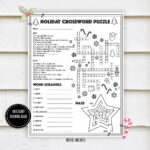 Christmas Crossword Activity Puzzle  "Christmas Worksheets" Winter With Regard To Some Purchases For Christmas Displays Crossword