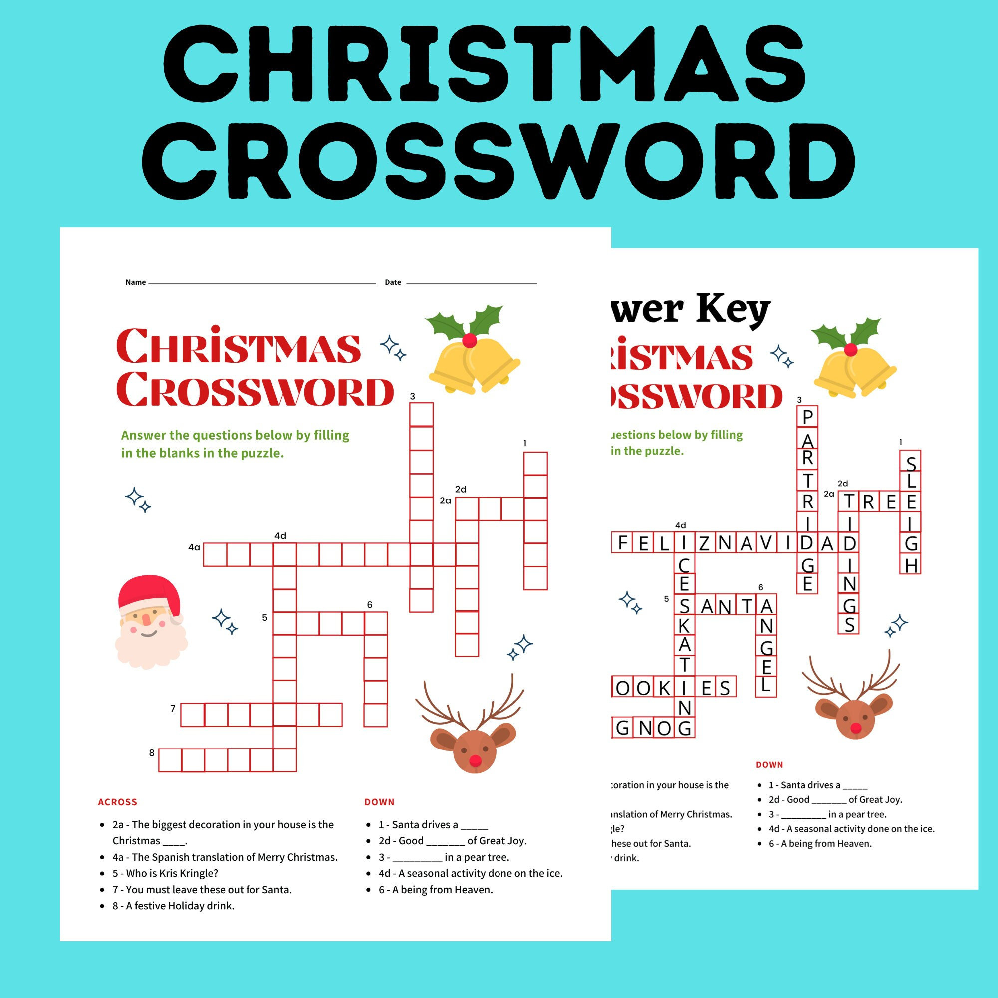 Christmas Crossword | Christmas Activities For Kids | Christmas within Kringle at Christmas Crossword