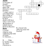 Christmas Crossword Clue   Wordmint With Christmas Evergreen Crossword Clue