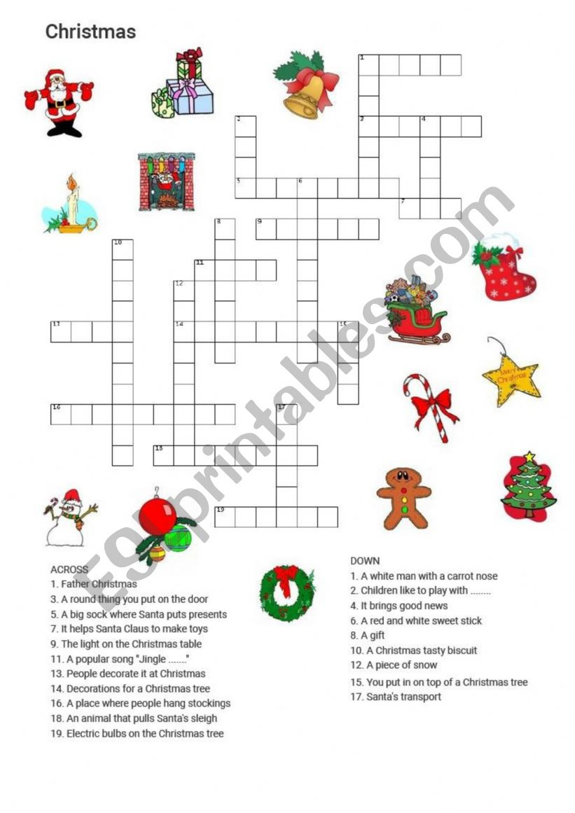 christmas crossword esl worksheetalicemaeva throughout stick on a christmas tree crossword Christmas Crossword - Esl Worksheetalicemaeva throughout Stick on a Christmas Tree Crossword