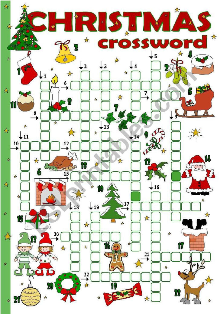 Christmas Crossword Puzzle Key Christmas Crossword Puzzle Key