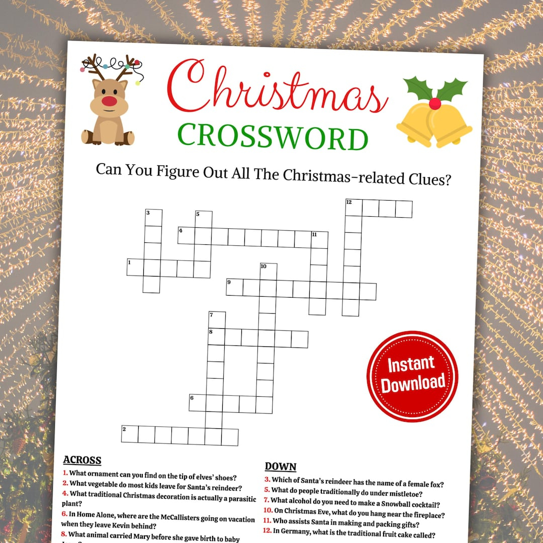 christmas crossword game printable christmas word puzzle christmas crossword clues to solve christmas trivia quiz instant download intended for he hates christmas crossword clue Christmas Crossword Game | Printable Christmas Word Puzzle | Christmas Crossword Clues To Solve | Christmas Trivia Quiz | Instant Download intended for He Hates Christmas Crossword Clue