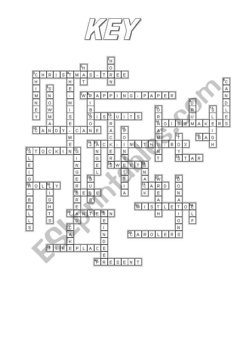 christmas crossword key and bw version included esl throughout the science of christmas crossword answers Christmas - Crossword (Key And B&W Version Included) - Esl throughout The Science of Christmas Crossword Answers