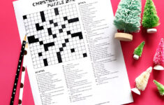 Christmas Crossword Puzzle 2018 - Karen Kavett pertaining to Christmas Tree Crossword Answer Key