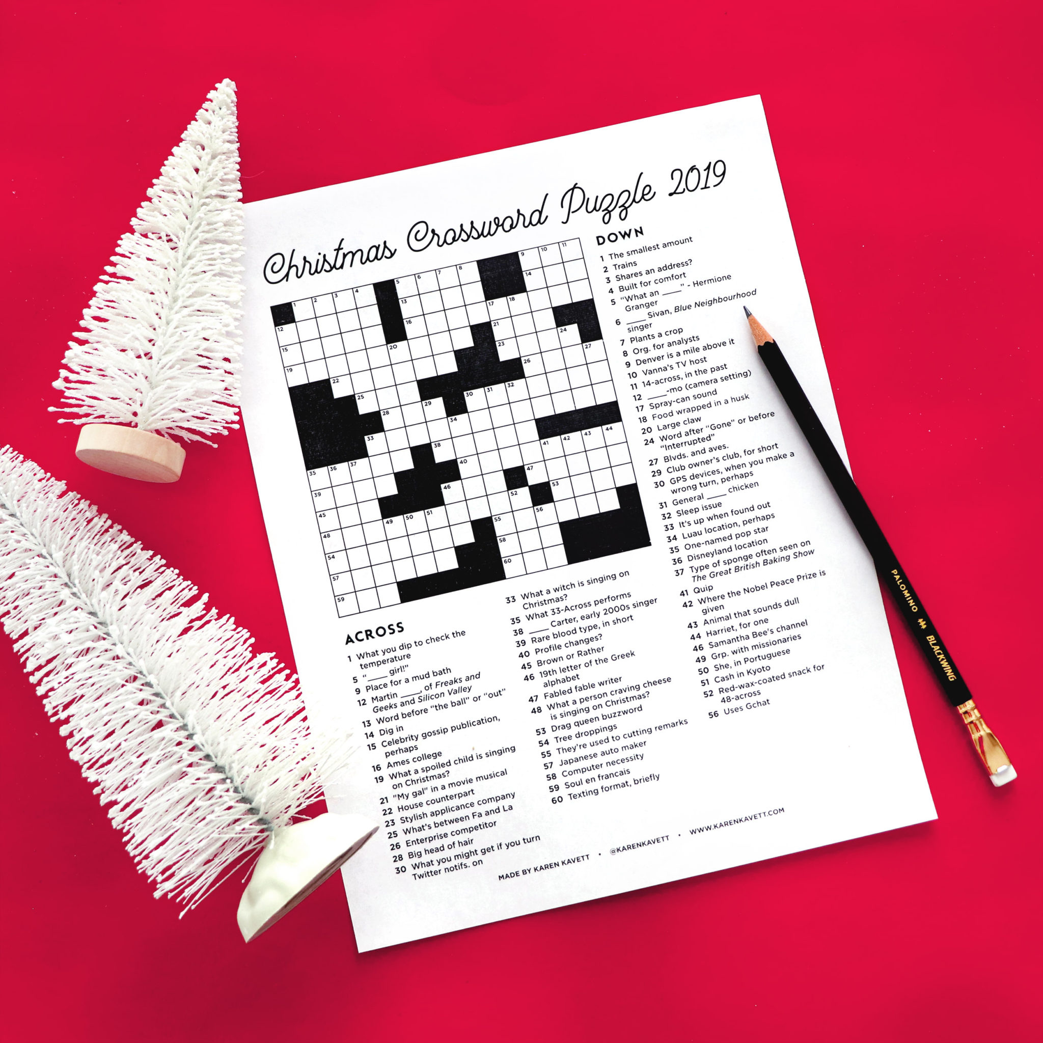christmas crossword puzzle 2019 karen kavett for la christmas setting crossword Christmas Crossword Puzzle 2019 - Karen Kavett for La Christmas Setting Crossword