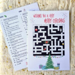 Christmas Crossword Puzzle Card: Festive Holiday Greetings Card Throughout Christmas Song Trio Crossword