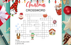 Christmas Crossword Puzzle, Christmas Games Kids, Family Christmas pertaining to Traditional Christmas Decoration Crossword