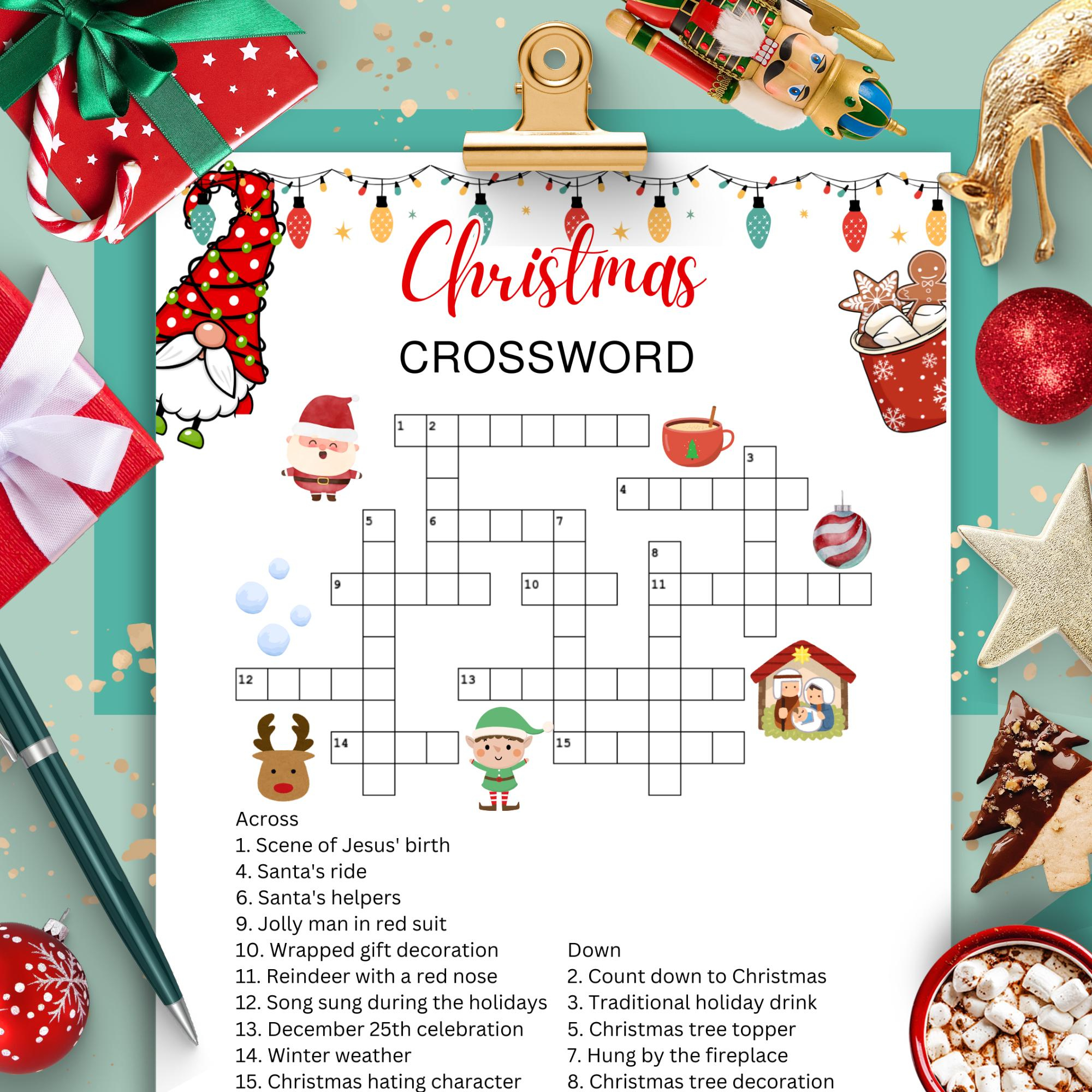 christmas crossword puzzle christmas games kids family christmas throughout christmas topper crossword clue Christmas Crossword Puzzle, Christmas Games Kids, Family Christmas throughout Christmas Topper Crossword Clue