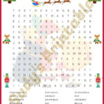 Christmas Crossword Puzzle Fun For Children Activity During The Within Christmas Crossword Word Search
