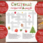 Christmas Crossword Puzzle Game Printable For Kids And Adults Inside Christmas Crossword For Teens
