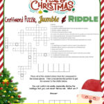 Christmas Crossword Puzzle, Jumble, And Riddle Jokes Activity Inside Spot For Some Christmas Decorations Crossword Clue