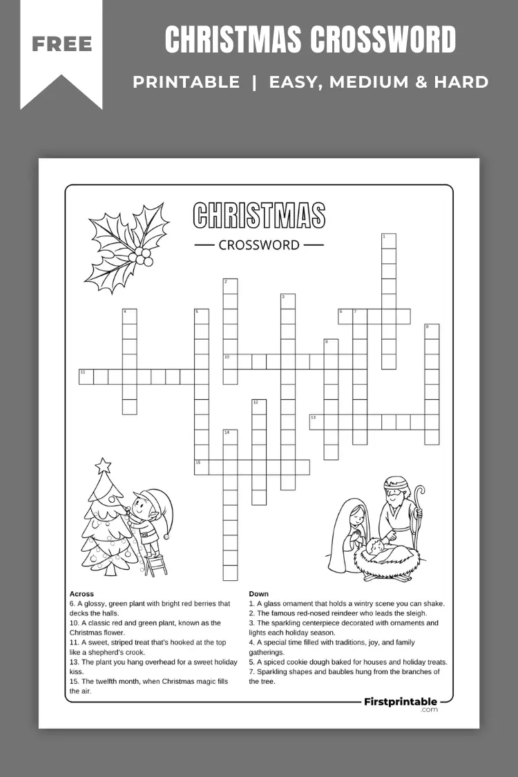christmas crossword puzzles free pdf printables with regard to christmas dinner centerpiece crossword clue Christmas Crossword Puzzles | Free Pdf Printables with regard to Christmas Dinner Centerpiece Crossword Clue