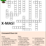 Christmas Crossword | Templates At Allbusinesstemplates Intended For Christmas Entertainment Crossword Clue