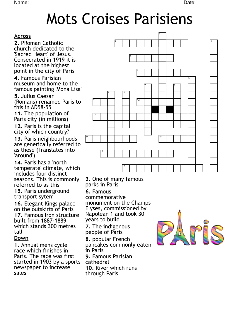 Christmas Crossword - Wordmint in Christmas in Paris Crossword Clue